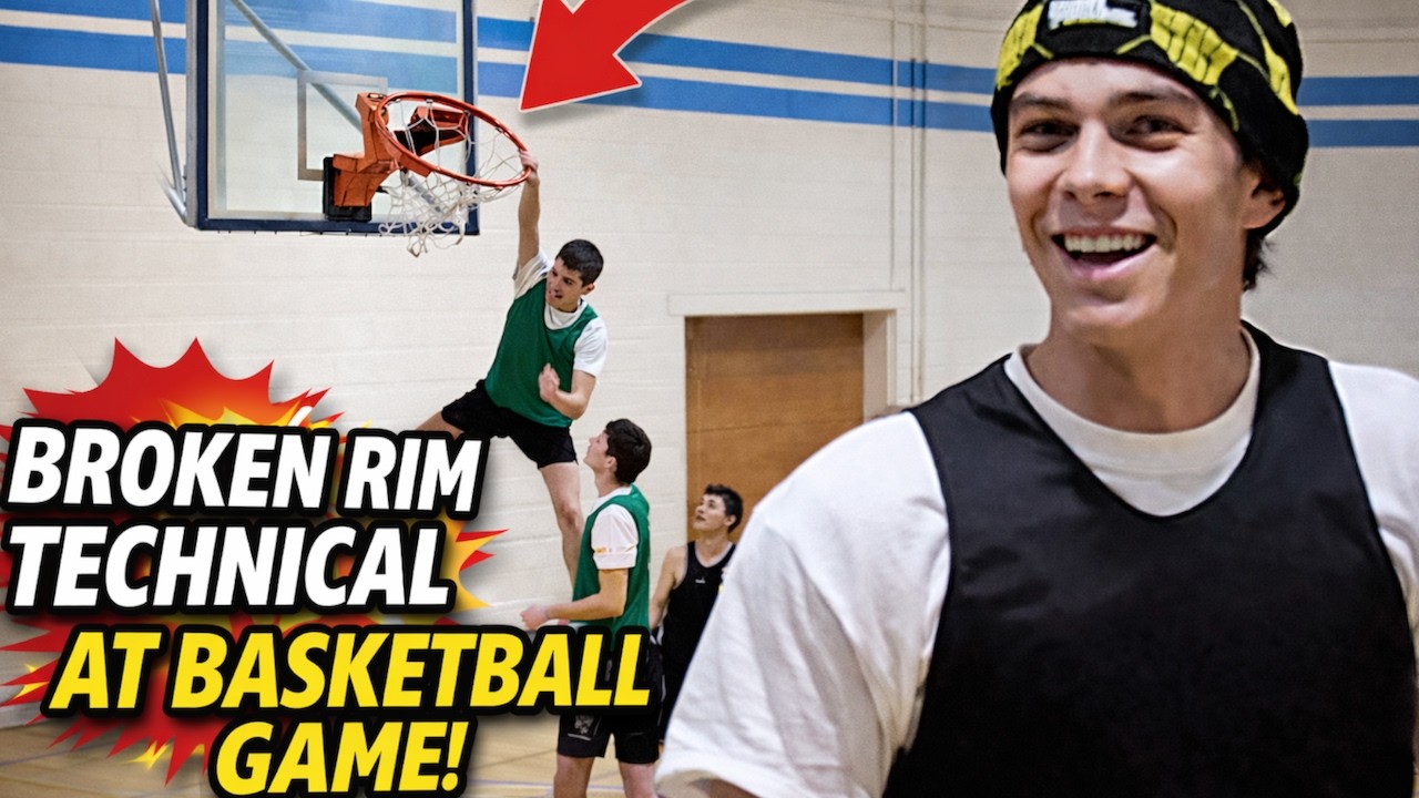 HE BROKE THE RIM ON A DUNK AND GOT A TECHNICAL AT BASKETBALL GAME!
