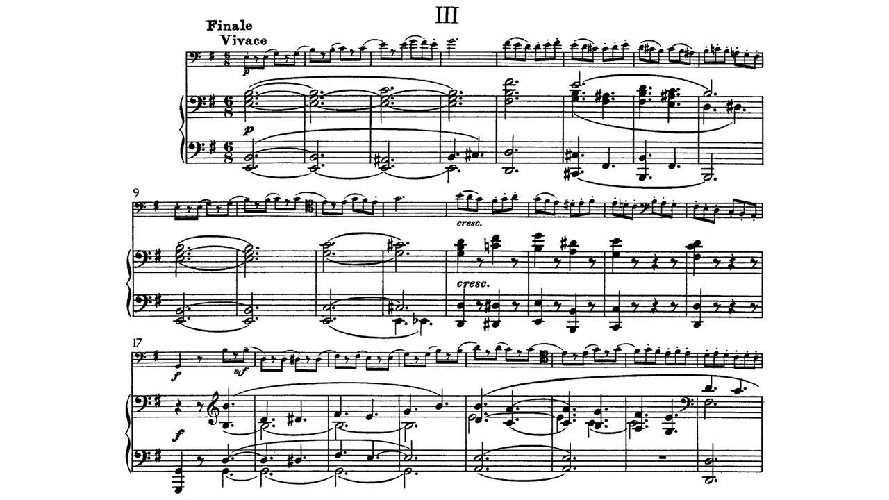 Cello Concertino No.2 in G major Op.41 By Julius Klengel (with Score)