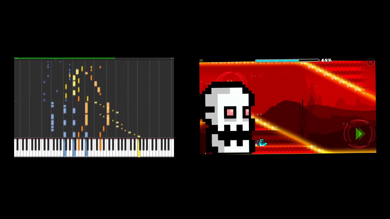 MDK Press Start Comparison Synthesia vs Geometry Dash Subzero