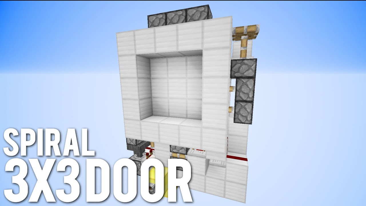 Minecraft: 3x3 Spiral Door [Compact And Fast!]