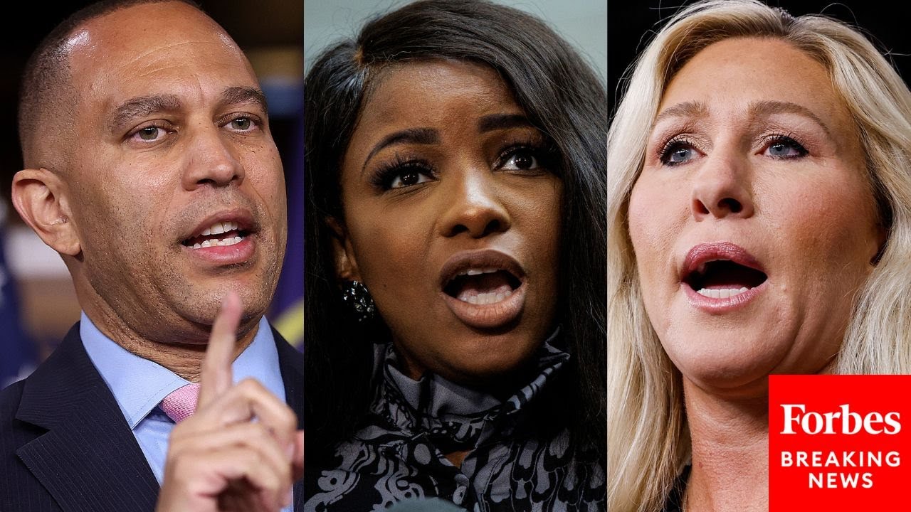 Hakeem Jeffries Asked About Clash Between Marjorie Taylor Greene And Jasmine Crockett