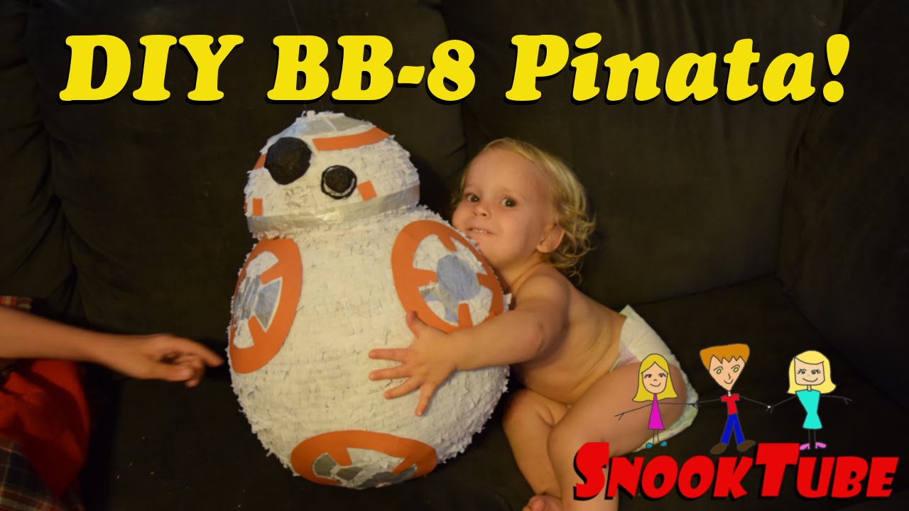 DIY Homemade Star Wars BB-8 Pinata tutorial at high speed!