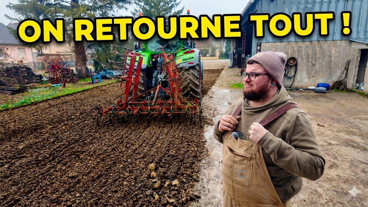TROP DE PLUIE ? On retourne la cour ! 🚜
