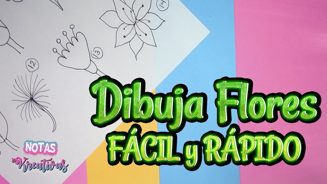 🌸Cómo Dibujar Flores 🌻🌷🌹 FÁCIL y RÁPIDO [Paso a Paso]   🌟Notas Kreativas🌟