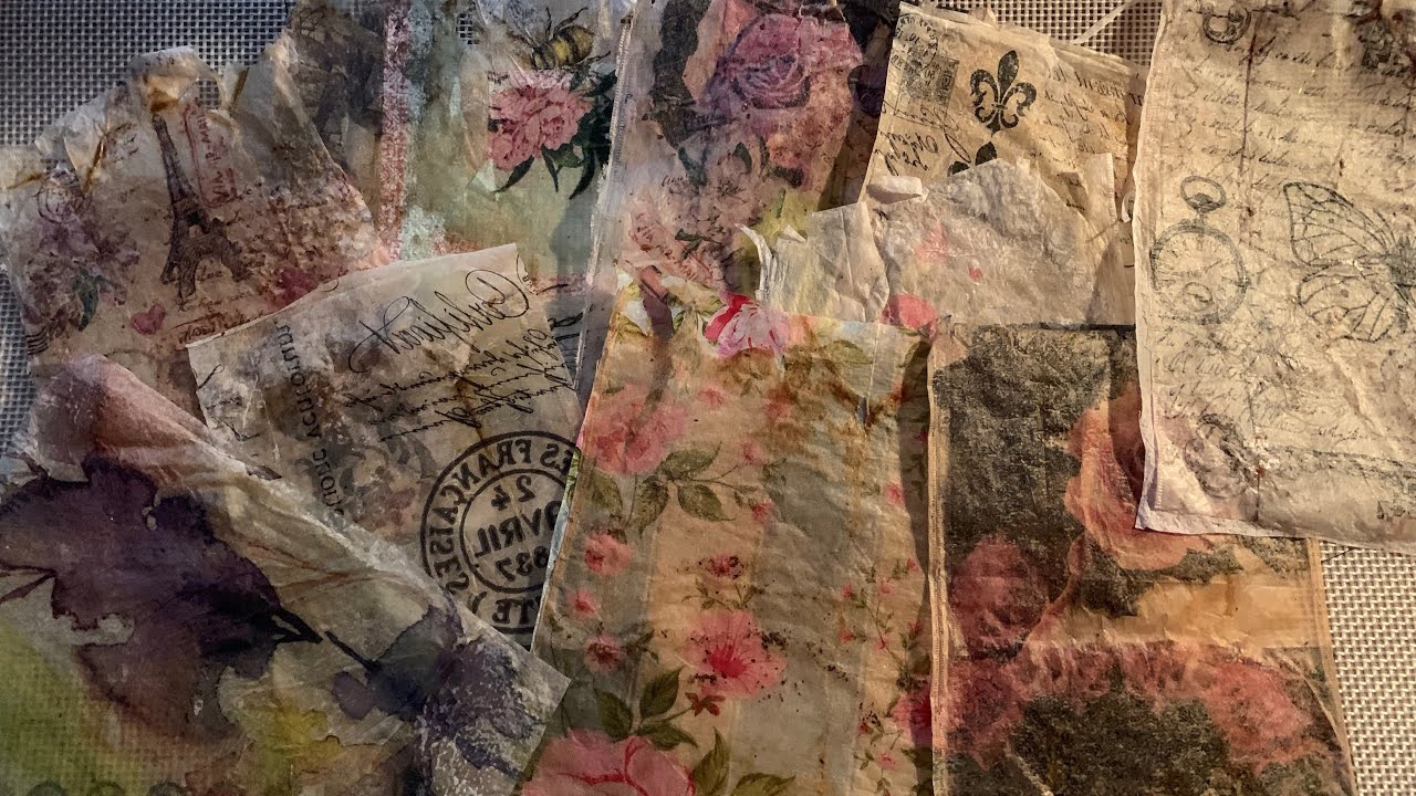 Vintage Teebeutel oder jede Serviette in eine Vintage Optik verwandeln