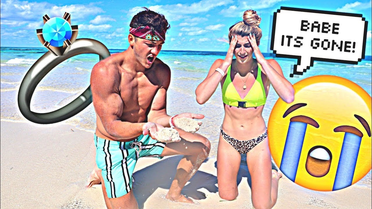 I LOST MY ENGAGEMENT RING IN THE OCEAN (prank!!)