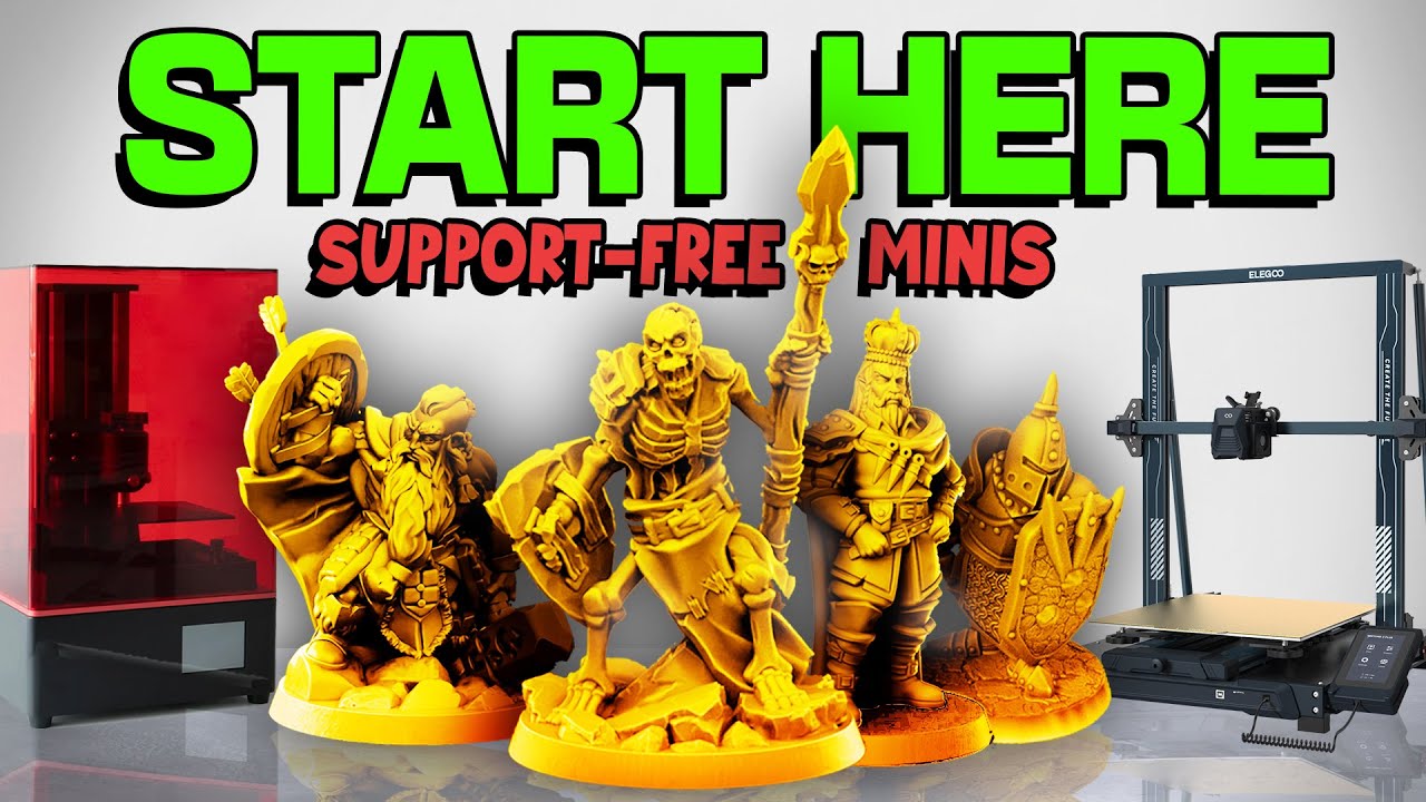 EASY Minis to Start 3d Printing NOW! | No Supports Required!