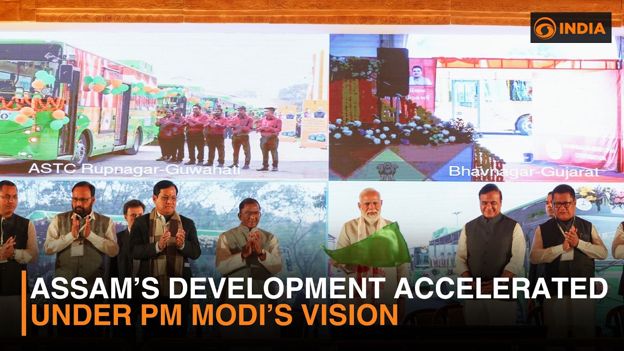 PM Modi Flags Off Electric Buses and Major Infrastructure Projects in Assam