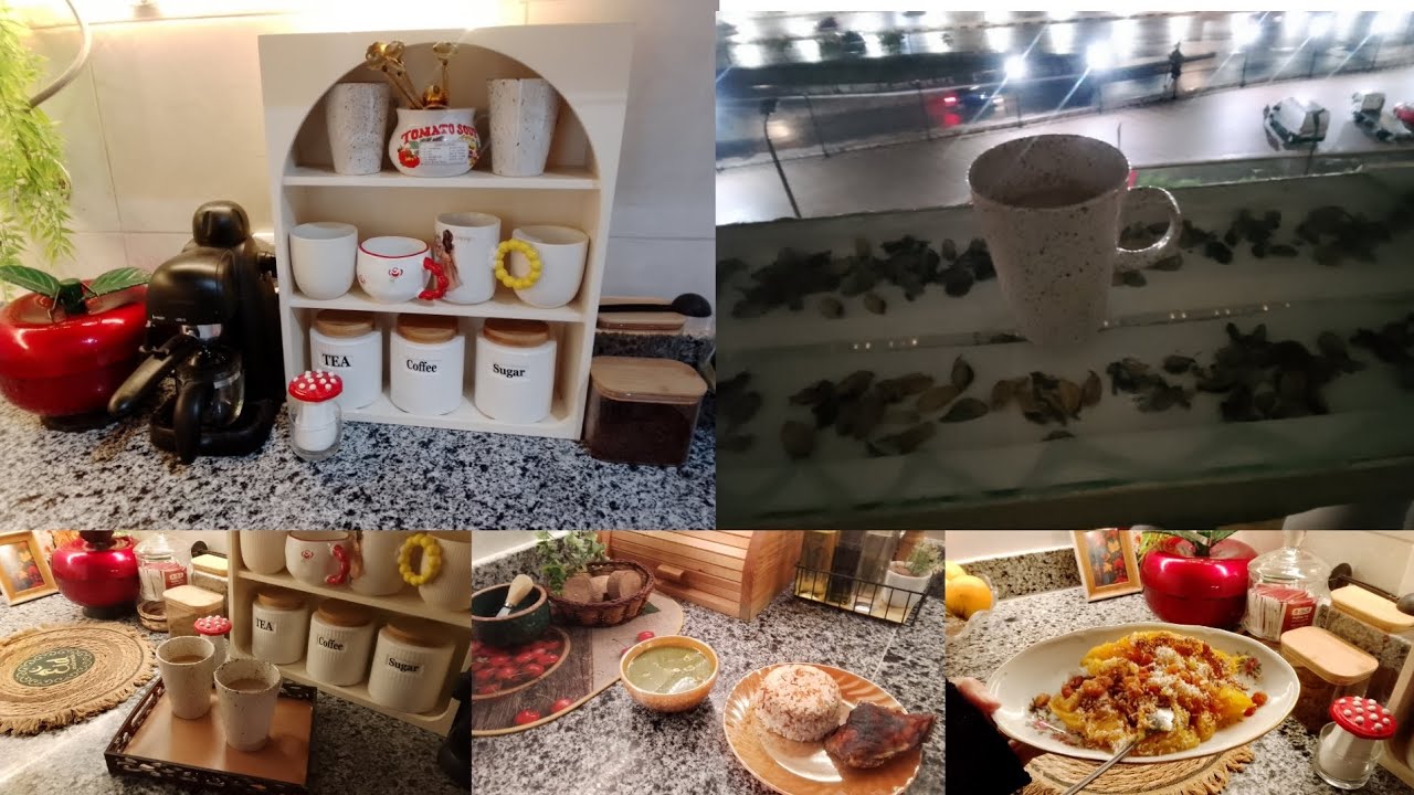 يوم شتوى وسط المطر🌧️/تغيير ديكور الكوفى كورنر☕لزوم الشتا/وصفة حلو سهله وسريعه👌