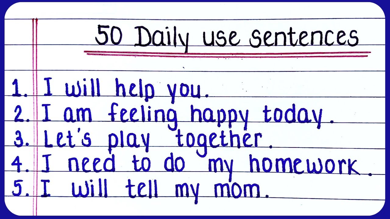 50 daily use English sentences for conversation | Daily use conversation sentences in English