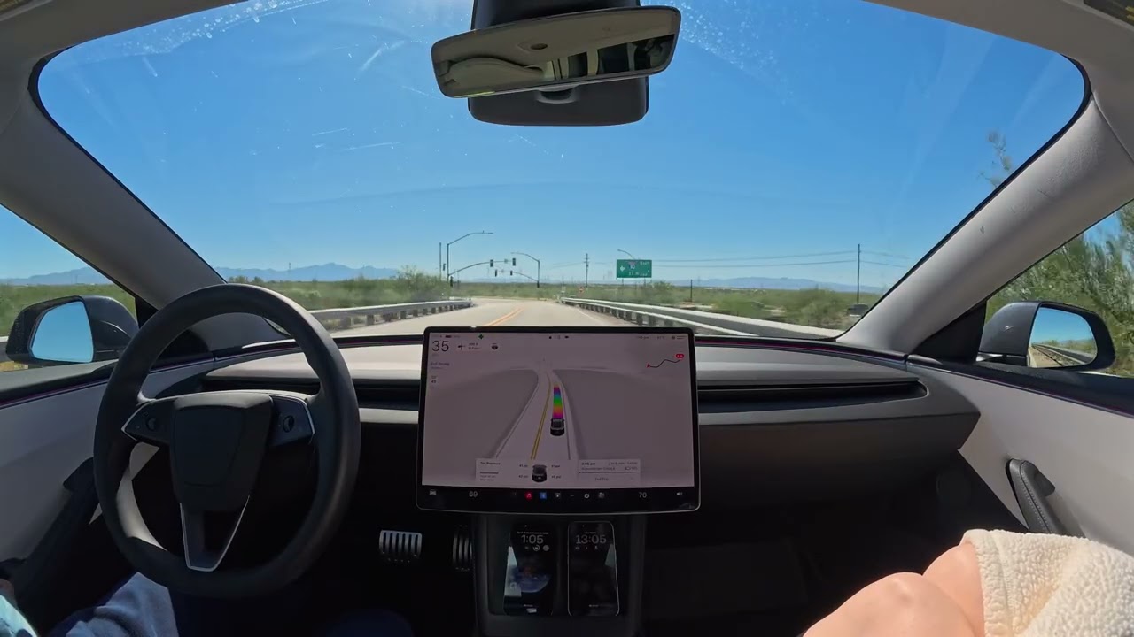 Tesla Self-Driving 14.1.4: от Скоттсдейла, Аризона, до Эль-Пасо, Техас, без участия человека