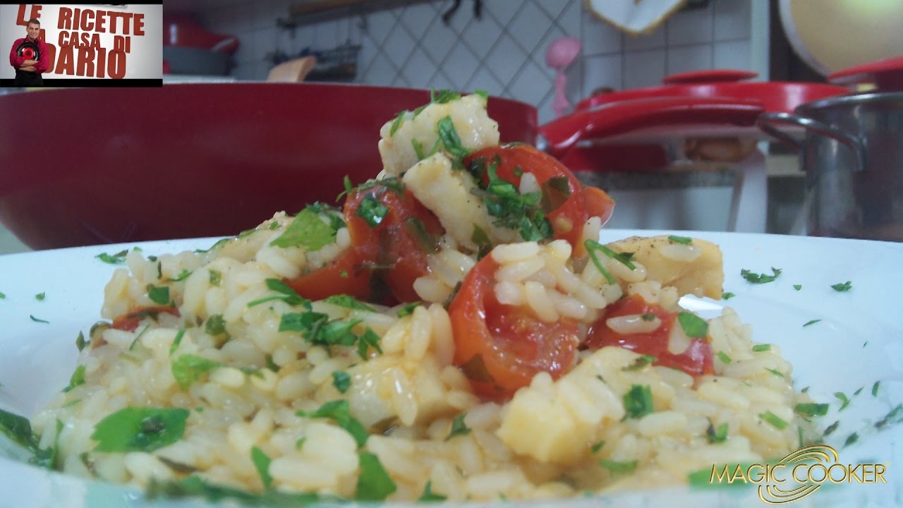 Il Risotto 180 con Cuori di Merluzzo surgelati e pomodorini preparato da Dario con Magic Cooker 291