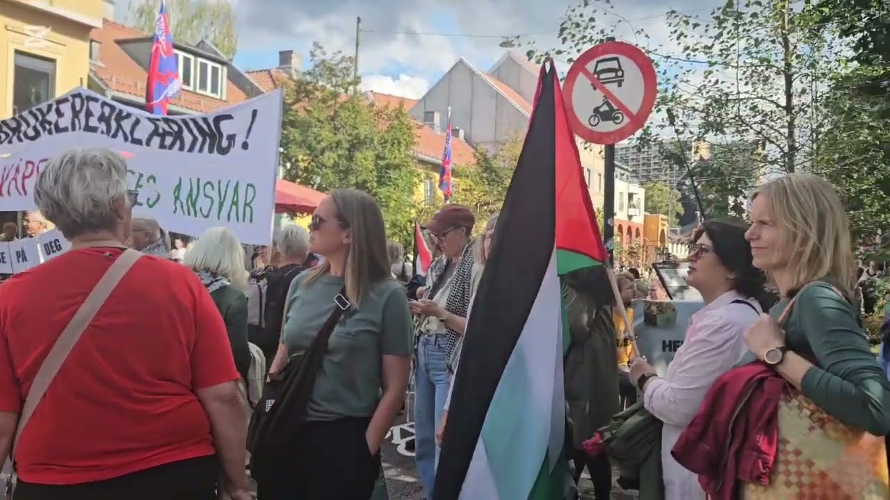 Demonstrasjon for et fritt Palestina i Oslo.