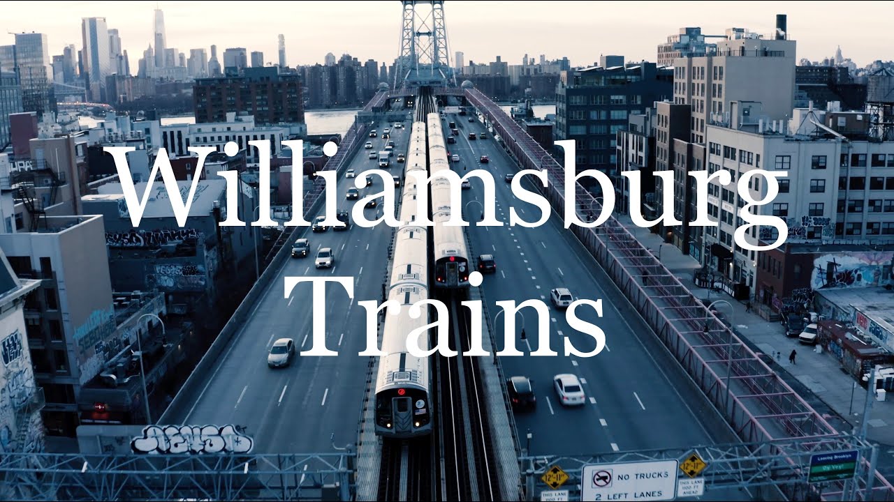 Williamsburg bridge train drone