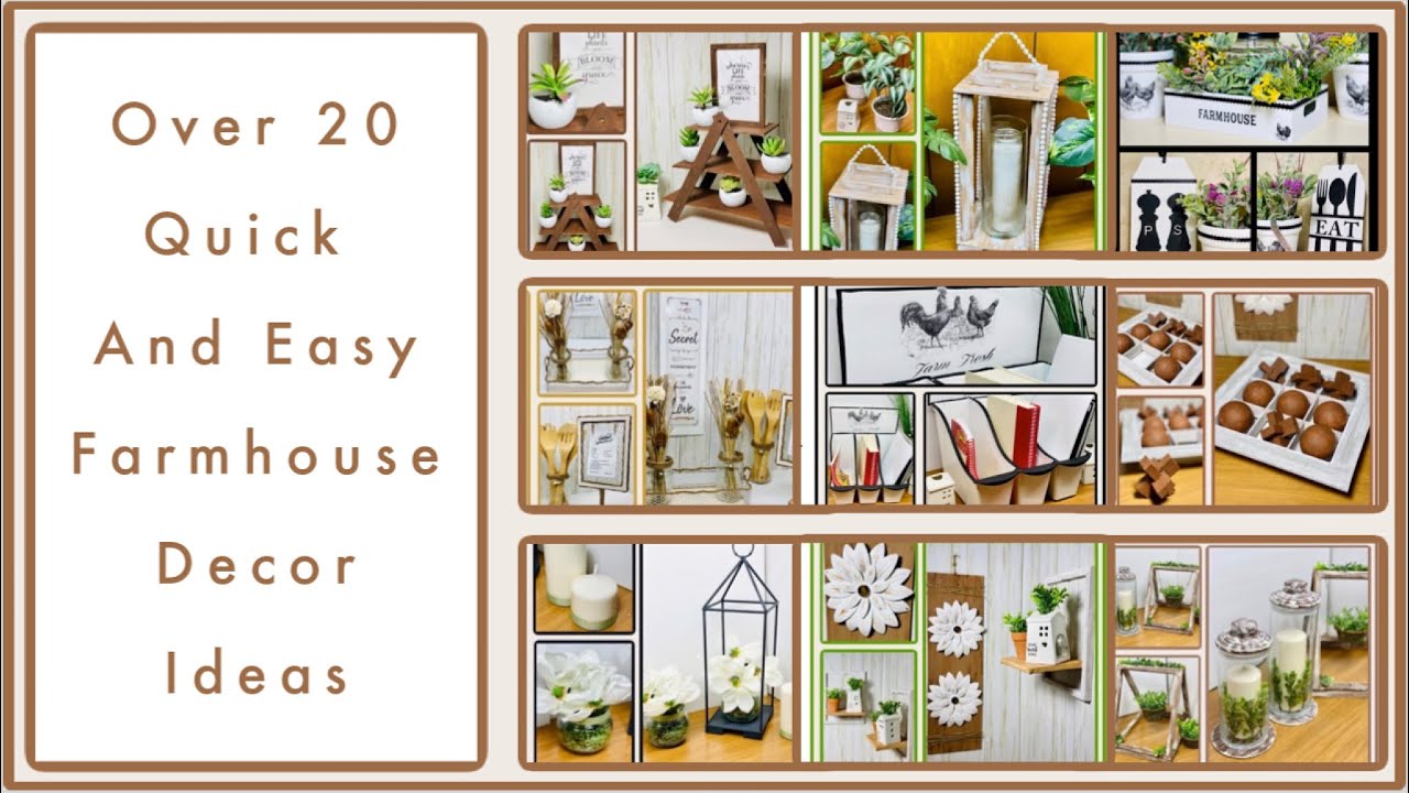 Ponad 20 pomysł&oacute;w na dekoracje do domu w stylu farmhouse DIY z Dollar Tree 2020 &ndash; w stylu farmhou...