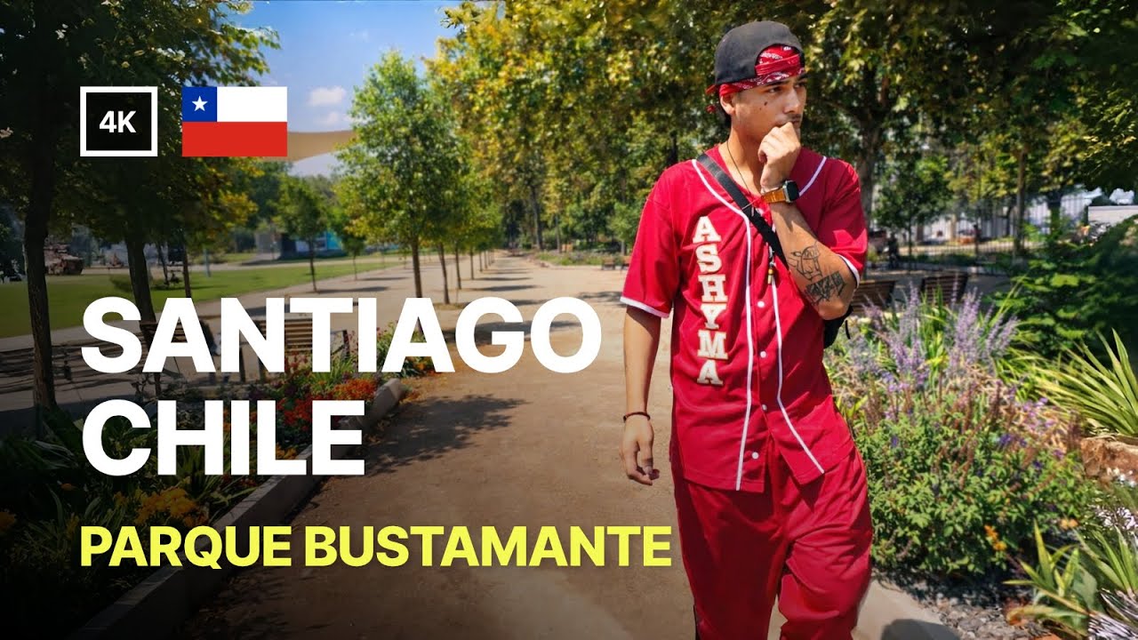 Relaxing Park Walk in Santiago de Chile 🇨🇱