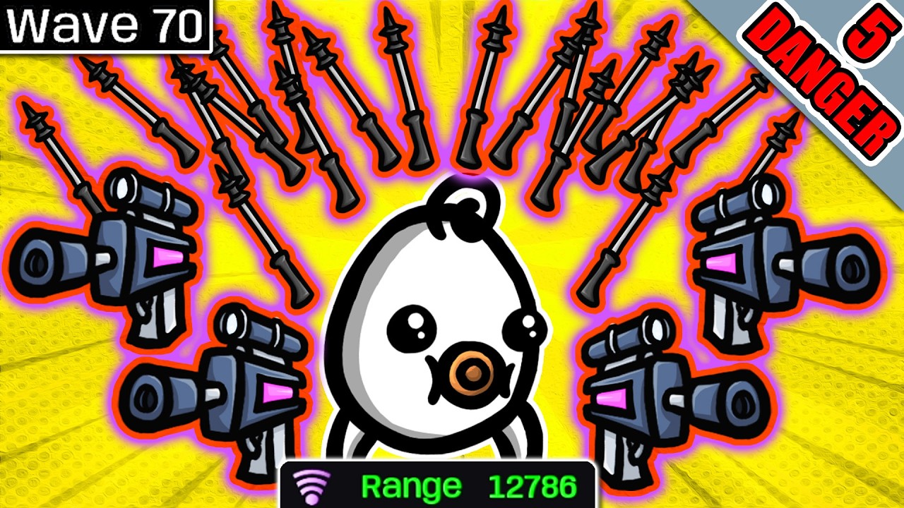 4 Sniper Guns with 20 Hiking Poles is Crazy | Brotato Abyssal Terrors
