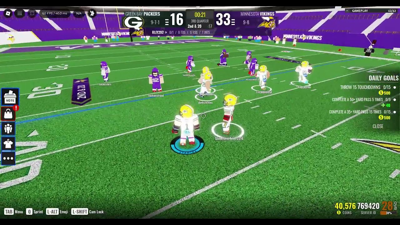 playing one round of universe football for every day if this channel
