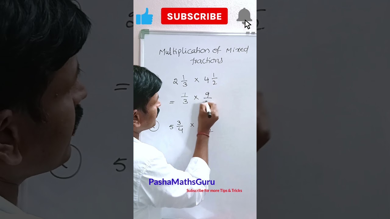 Multiplication of Mixed Fractions #youtubeshorts #shorts #shortsvideo #viralmathshorts #viralshorts