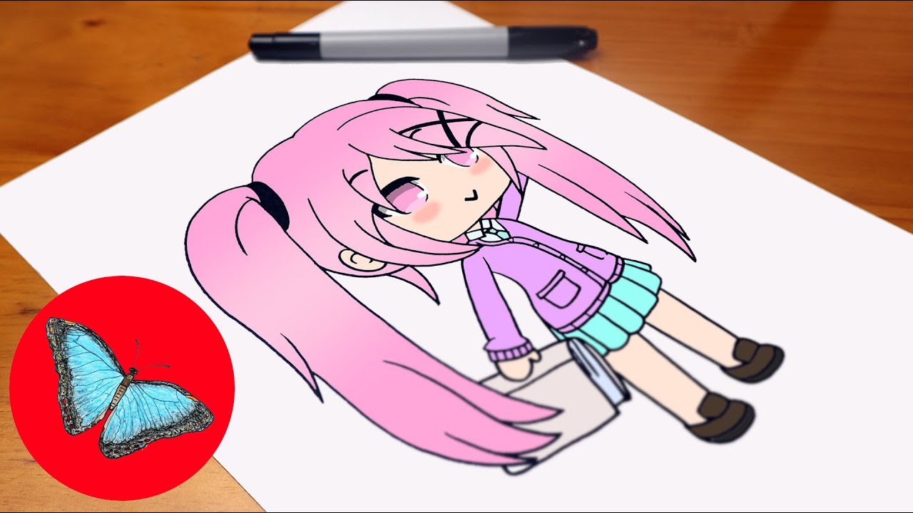 How To Draw Gacha Life - Sakura Step by Step