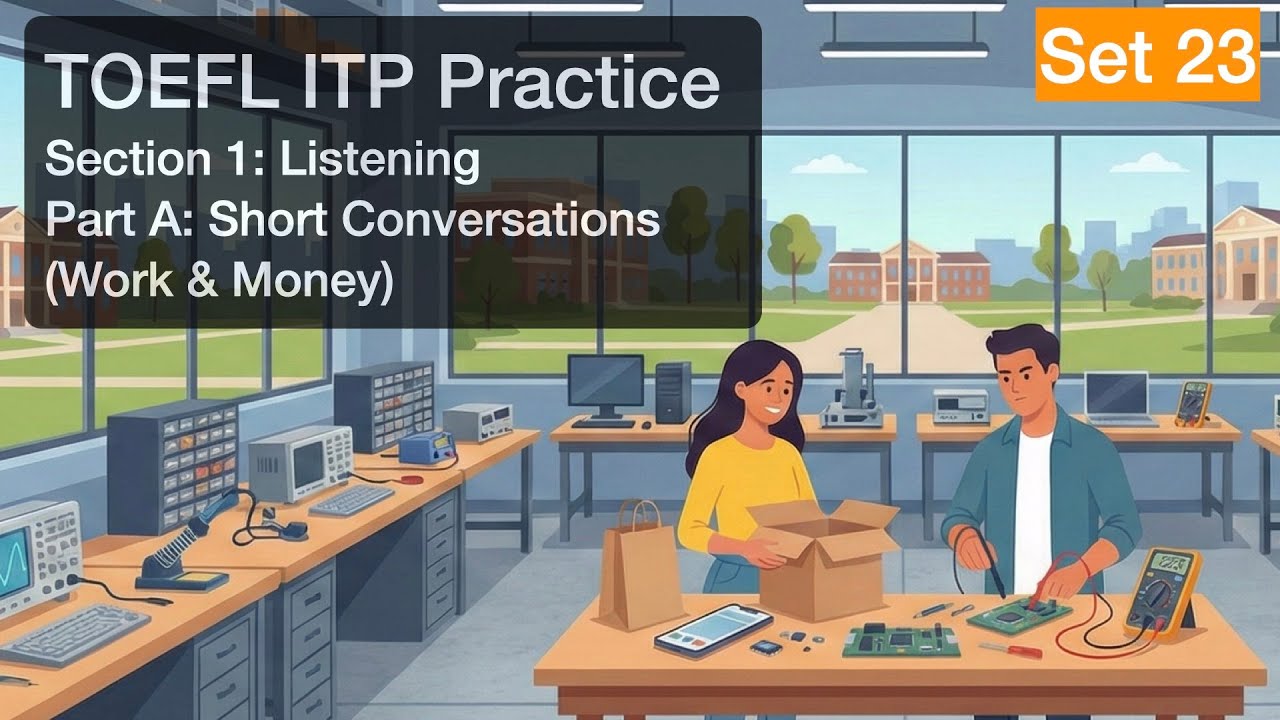 TOEFL ITP Listening Practice Part A set 23 (Medium): Work & Money