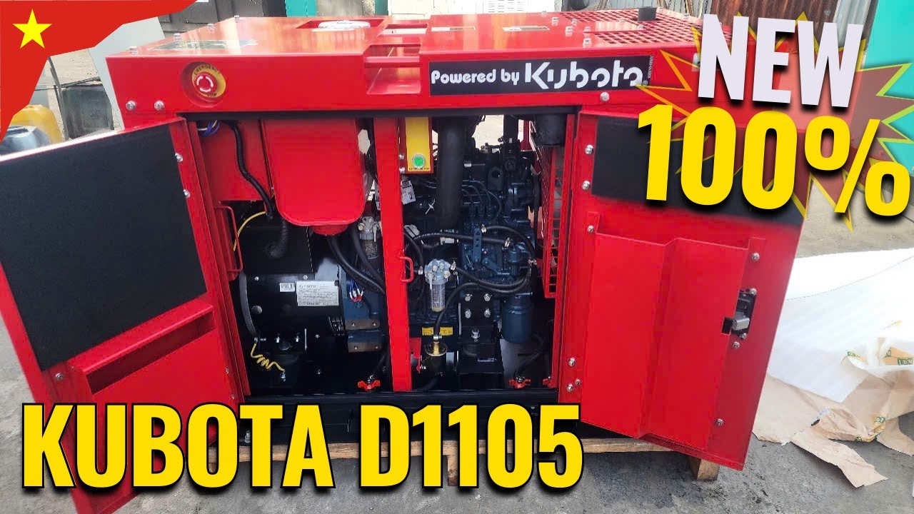 7KVA Mới 100% động Cơ  Kubota D1105 tua chậm 1 pha  phiên bản quốc tế | LH : 0901352121