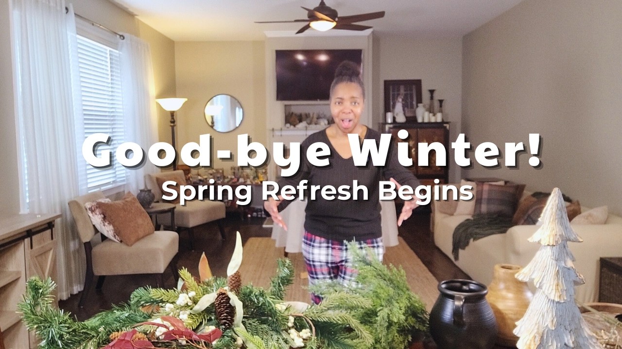 Undecorate With Me 🌿 Taking Down Winter Decor | Spring 2026 Refresh Begins