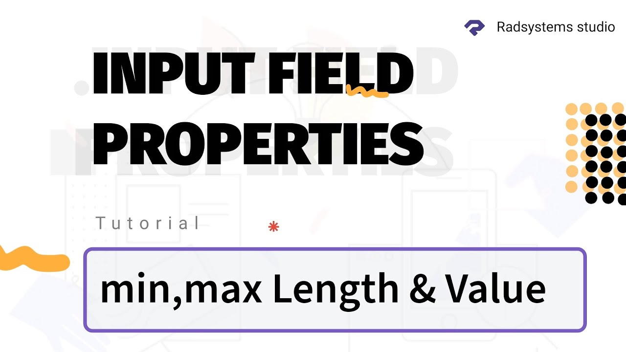 Setting Min, Max Length and Value in RadSystems Studio Low Code Software