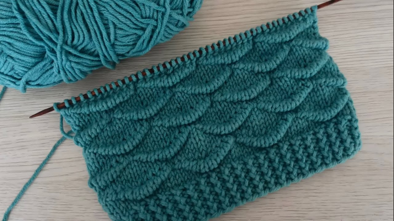 İki şiş gösterişli örgü modeli / bayan yelek örgü modelleri / knitting pattern