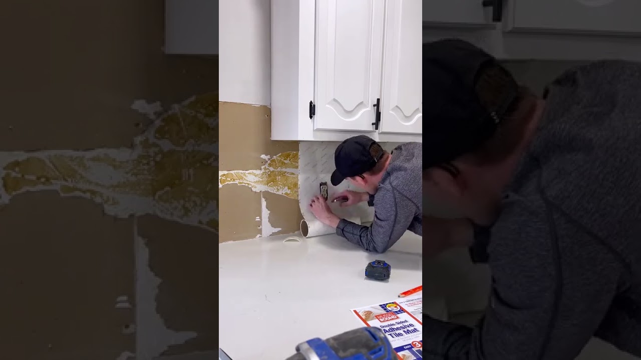 Beginner DIY backsplash for less than $250! #diy