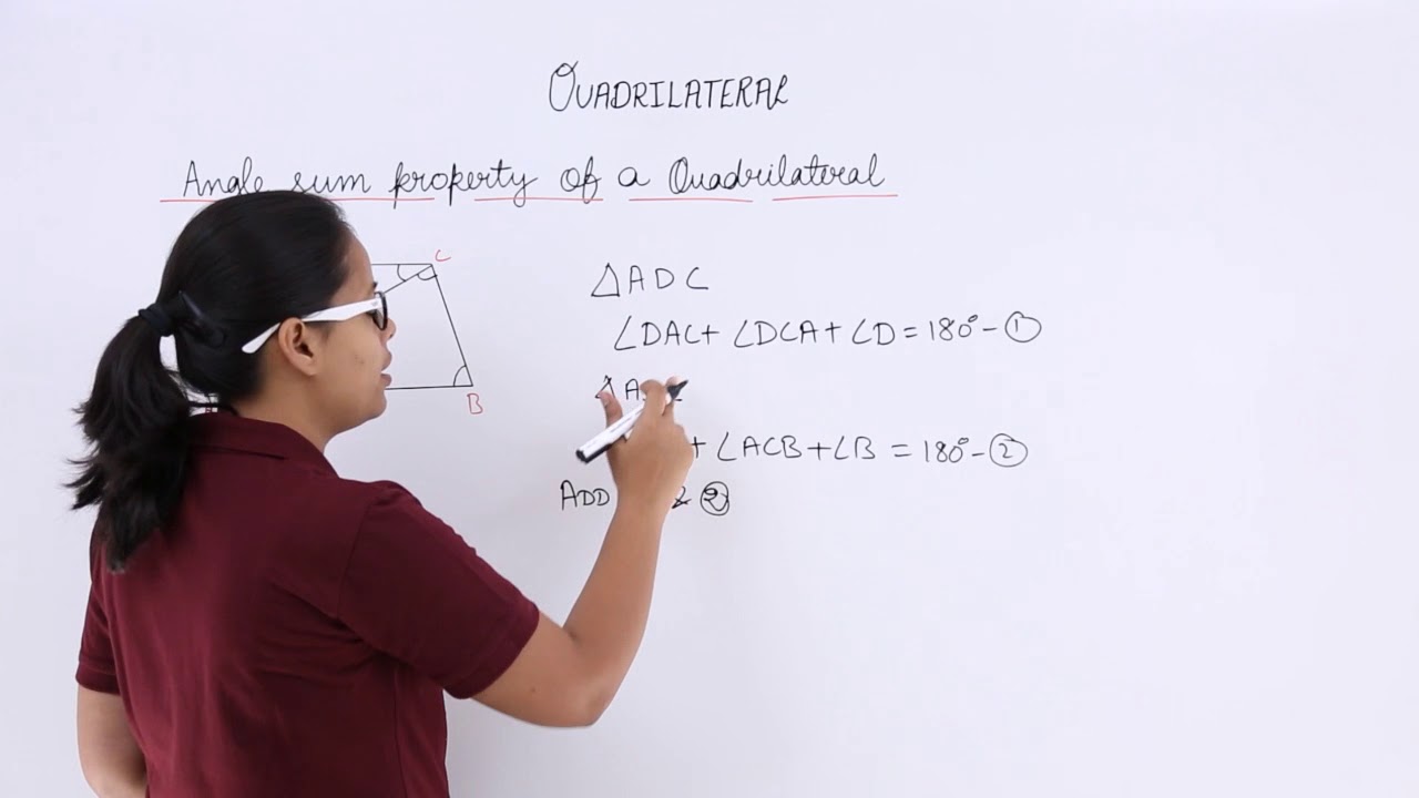 Angle Sum Property of a Quadrilateral
