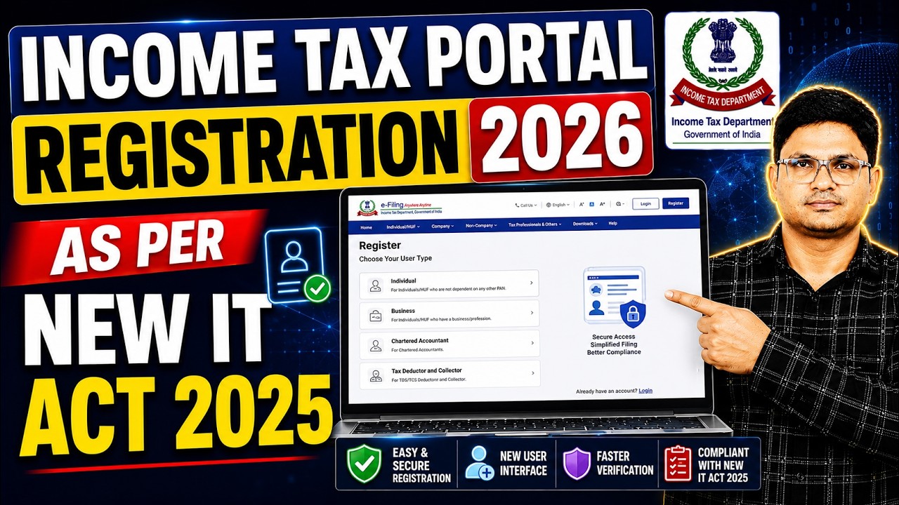 Income Tax Portal Registration Process 2026 | How to Register on New Income Tax Portal 