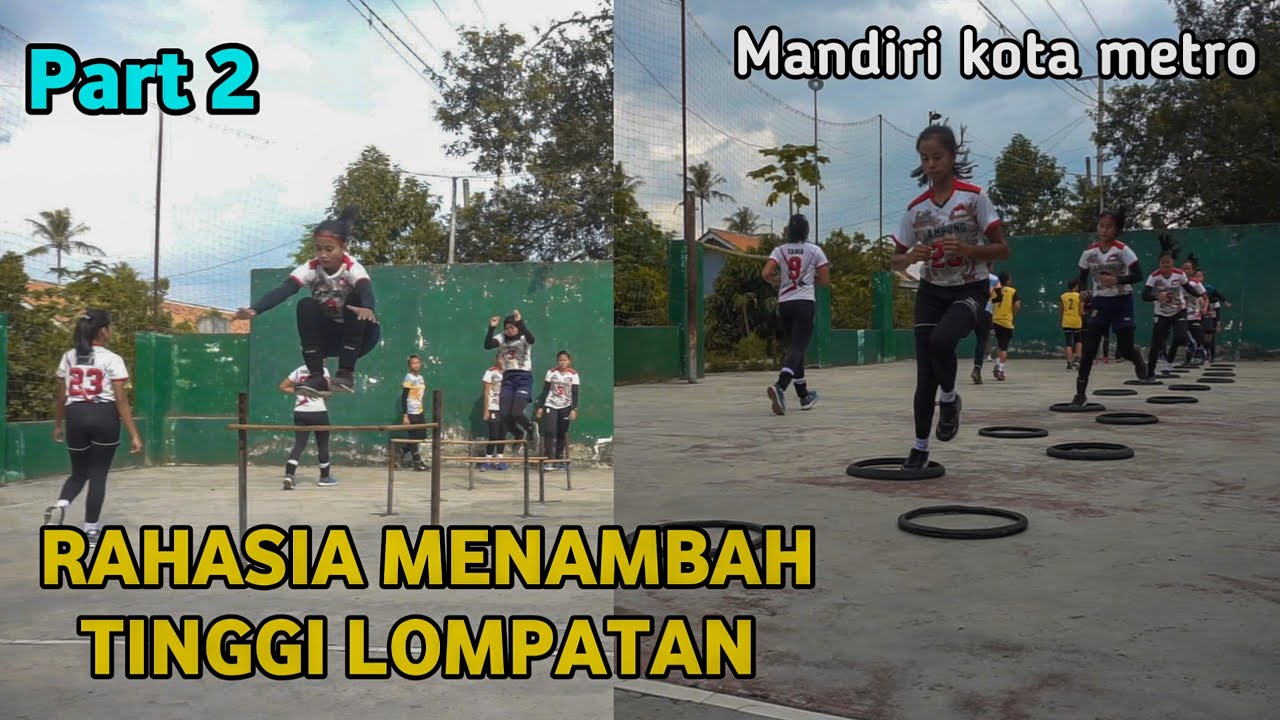 Latihan fisik bola voli putri || menambah tinggi lompatan |MANDIRI kota metro (PART 2)