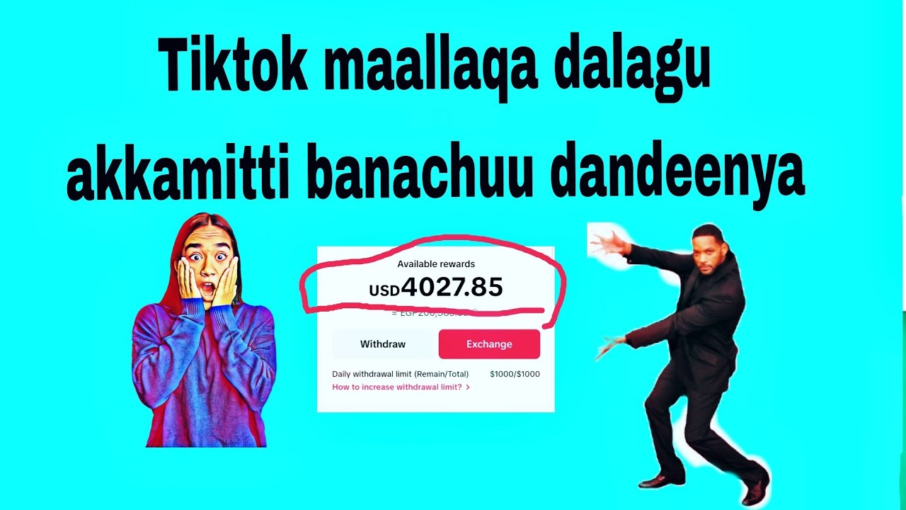 Tiktok mallaqa isiniif kaffalu video isin maxxansitan(post) gootan qofaan