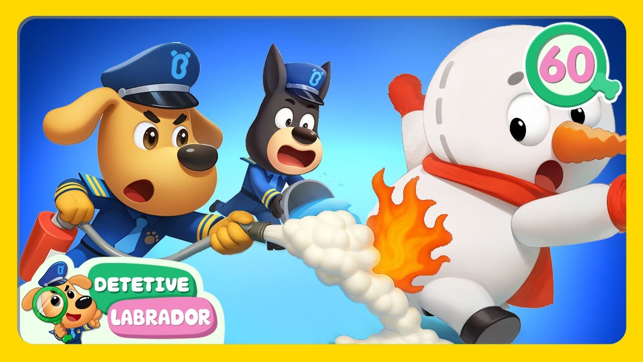 Segurança Durante um Incêndio 🚨 Segurança no Shopping do Detetive Labrador 🔍 Desenhos Animados
