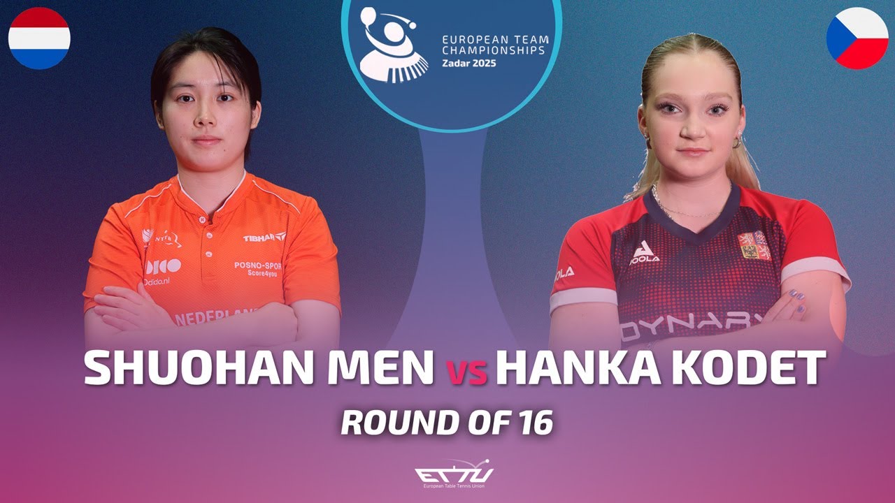 SHUOHAN MEN (NED) vs HANKA KODET (CZE) | European Championships - Round of 16 | Highlights