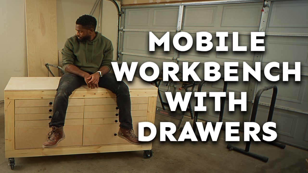 I built a mobile workbench with drawers! (full dyi build from start to finish)