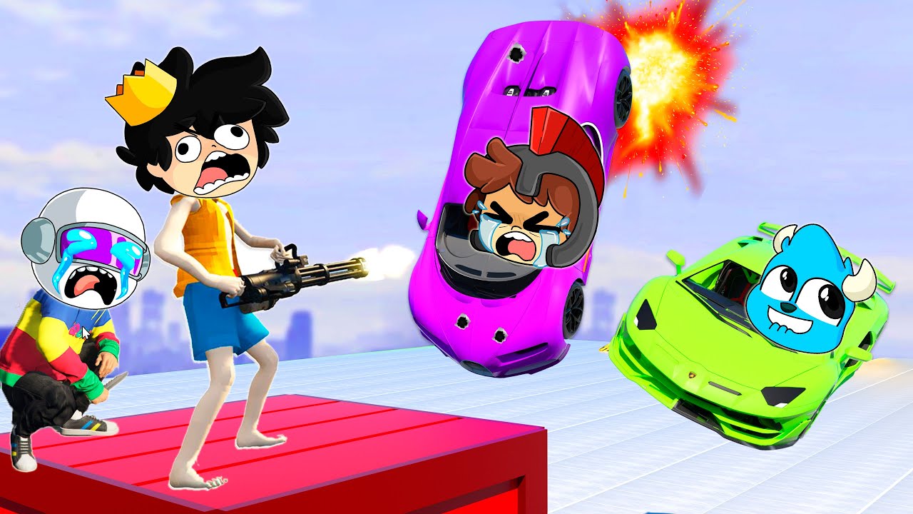 ¡GTA 5 pero NUESTROS AMIGOS nos QUIEREN ATROPELLAR! 😨 -  AUTOS vs LOS COMPAS en GTA V
