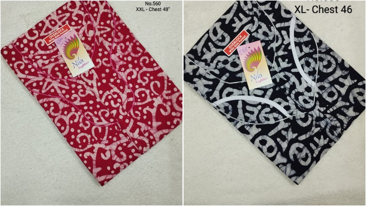 Batik Nighties 100% Pure Cotton | Nighty High Quality | R Fashion Colors