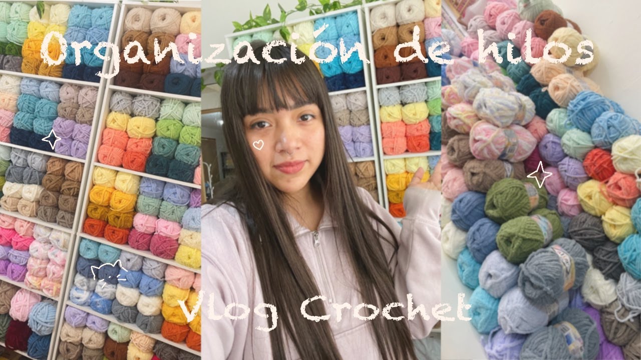 Organizamos mas de 200 madejas de hilo 🧶 7 marcas de chenille 🧵 | Vlog de Crochet Toeygurumi
