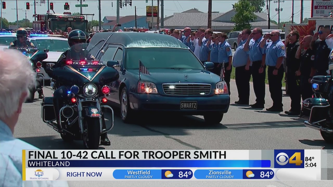 10-42 final radio call played for Indiana State trooper Aaron Smith