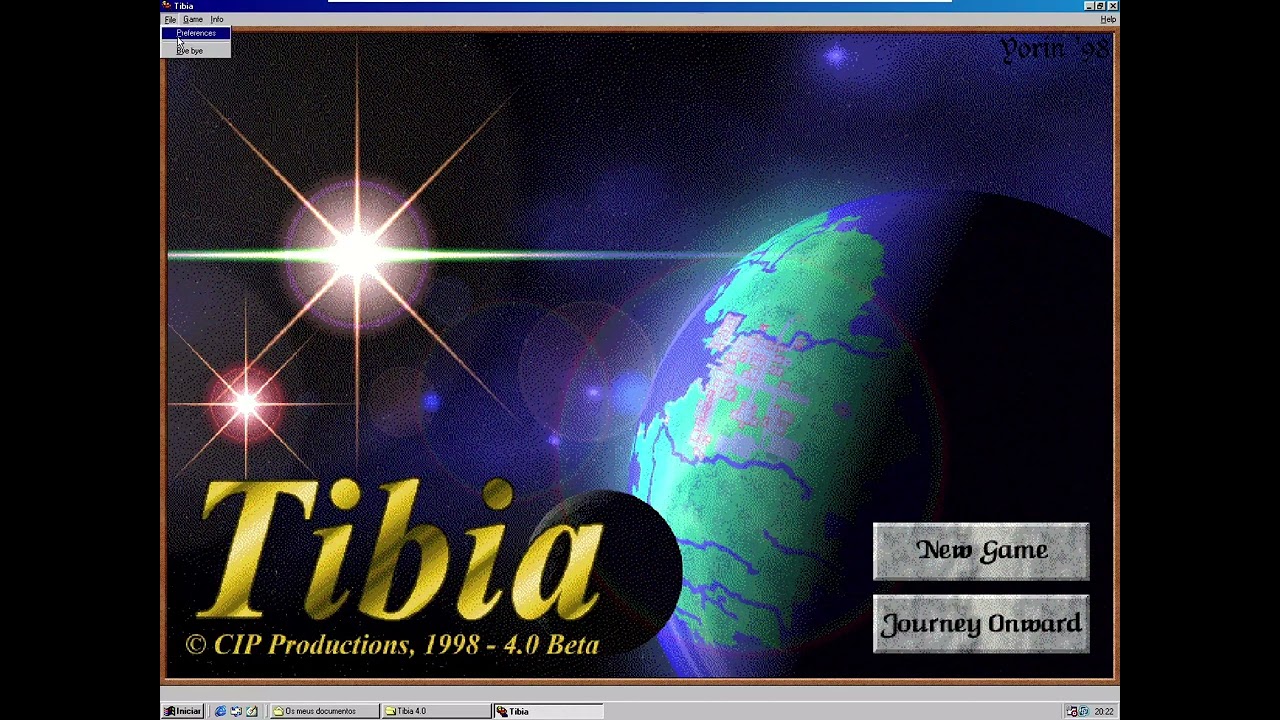 Installing Tibia 4 0 from 1998 in Win98