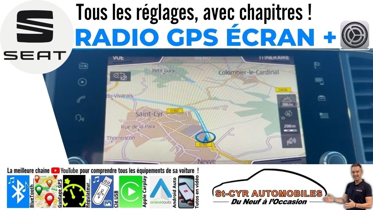SEAT Guide complet GPS, radio, paramètres essentiels…Ibiza, leon, arona, ateca...