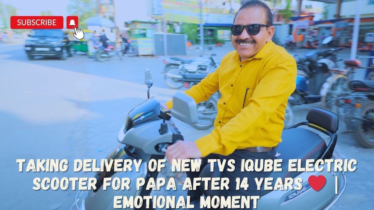 TAKING DELIVERY OF NEW TVS IQUBE ELECTRIC SCOOTER FOR PAPA AFTER 14 YEARS ❤️ | EMOTIONAL MOMENT