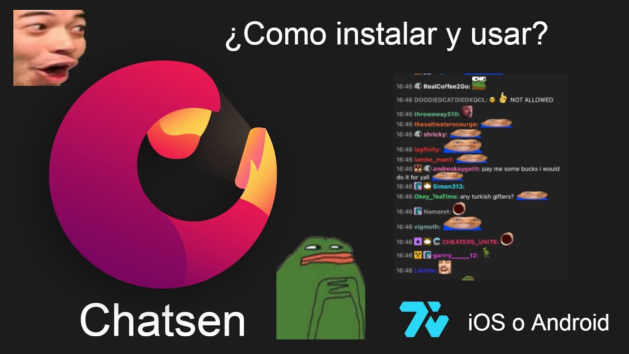 Como ver los emotes 7TV/BTTV/FFZ desde iOS o Android (Chatsen)