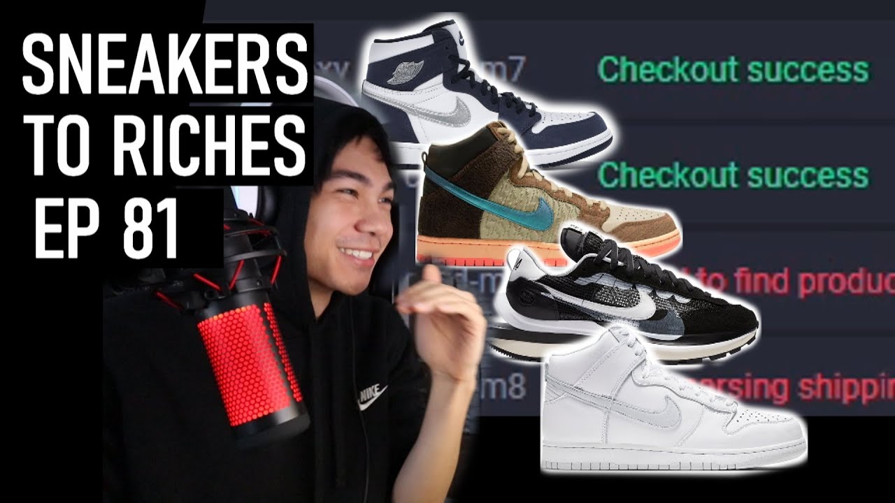 THESE SNEAKER BOTS ARE INSANE!! Turdunken Dunks, Nike Sacai, Mocha Restocks Sneakers To Riches 81