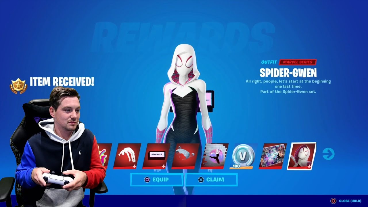 LEVEL 101 Unlocking TIER 100 Battle Pass Skin SPIDER-GWEN Marvel Battle Pass Skin UNLOCKED