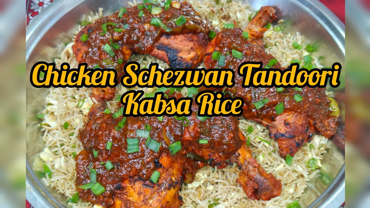 Chicken Schezwan Tandoori Kabsa Rice Recipe#chinese #food #tasty #viralrecipe #viralvideo #subscribe