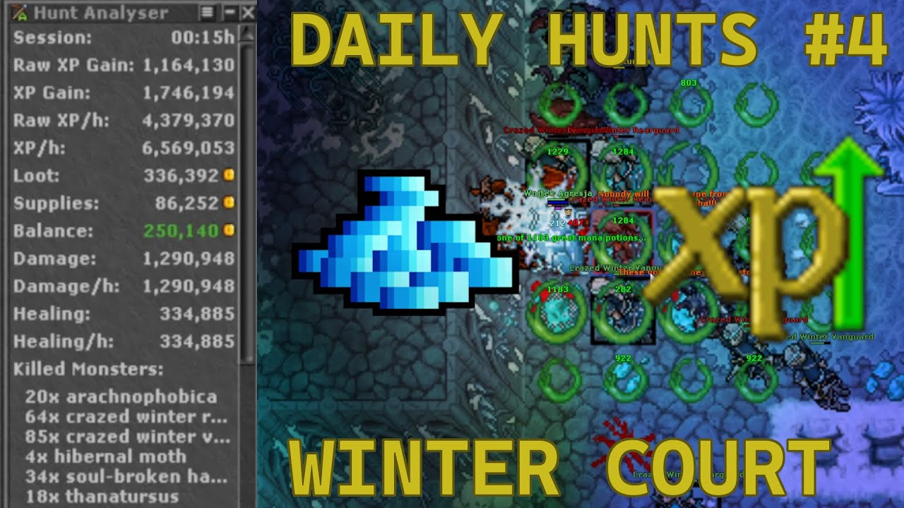Tibia | Monk 429 | Winter Court | Daily Hunt #4