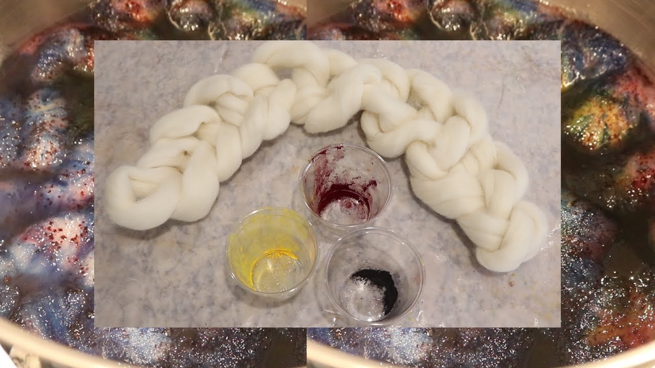 Dyeing a Roving Braid with Acid Dye Powders